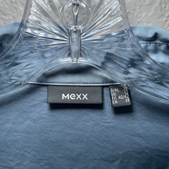 Mexx Women's Blue Long Sleeve Button Down Shirt Casual Business Career 12 preppy - Picture 4 of 8